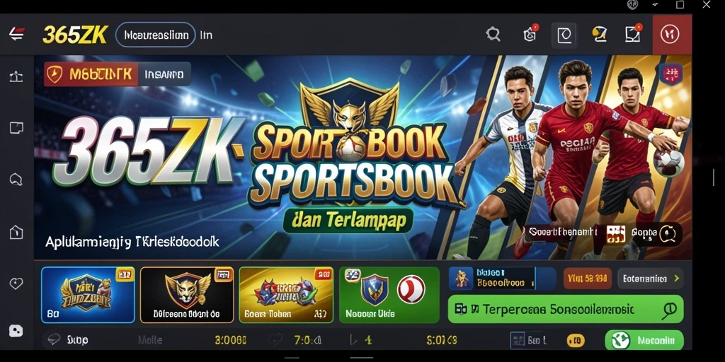 Tampilan menarik dan fungsional dari gameplay Sportsbook 365ZK.