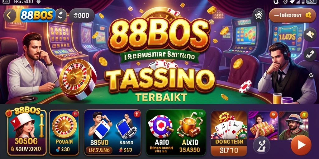 Tampilan gameplay menarik di aplikasi Kasino 88BOS.