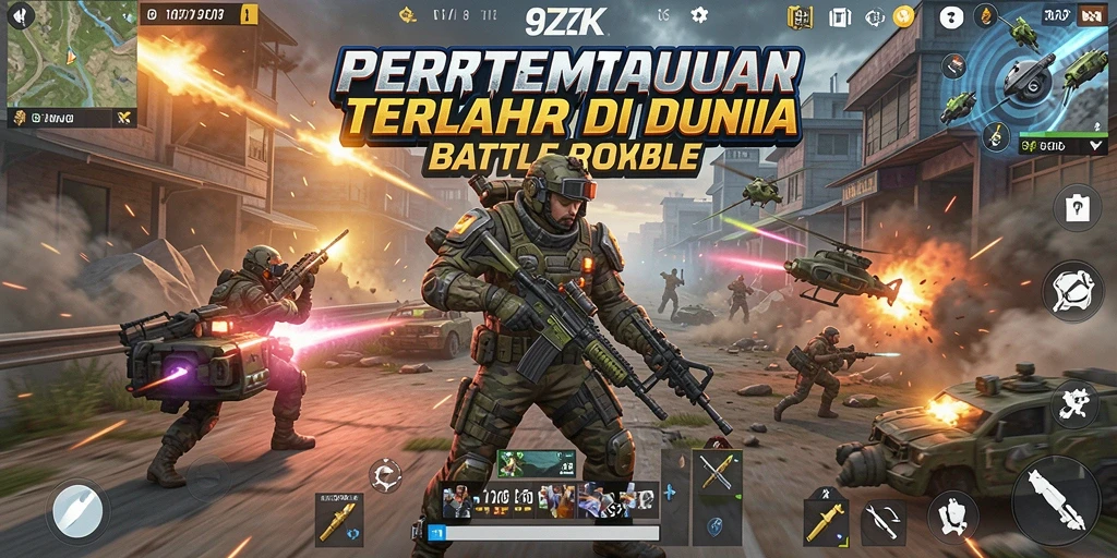 Tangkapan layar gameplay 9ZK dengan aksi Battle Royale yang mendebarkan.
