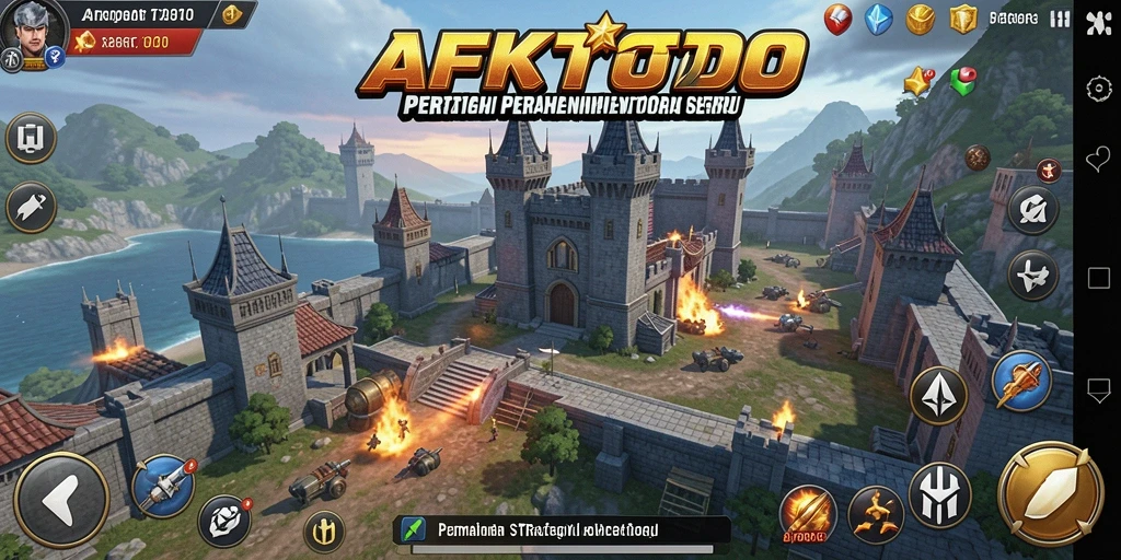 Tampilan menarik dari gameplay AFKTOTO yang menyuguhkan strategi Tower Defense.