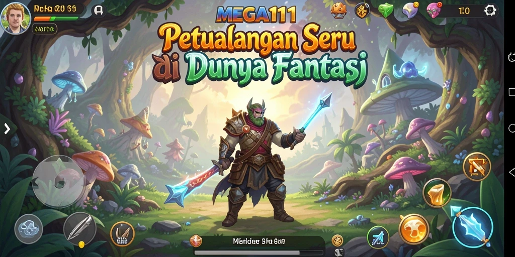 Tangkapan layar gameplay MEGA111 menampilkan petualangan yang penuh aksi.