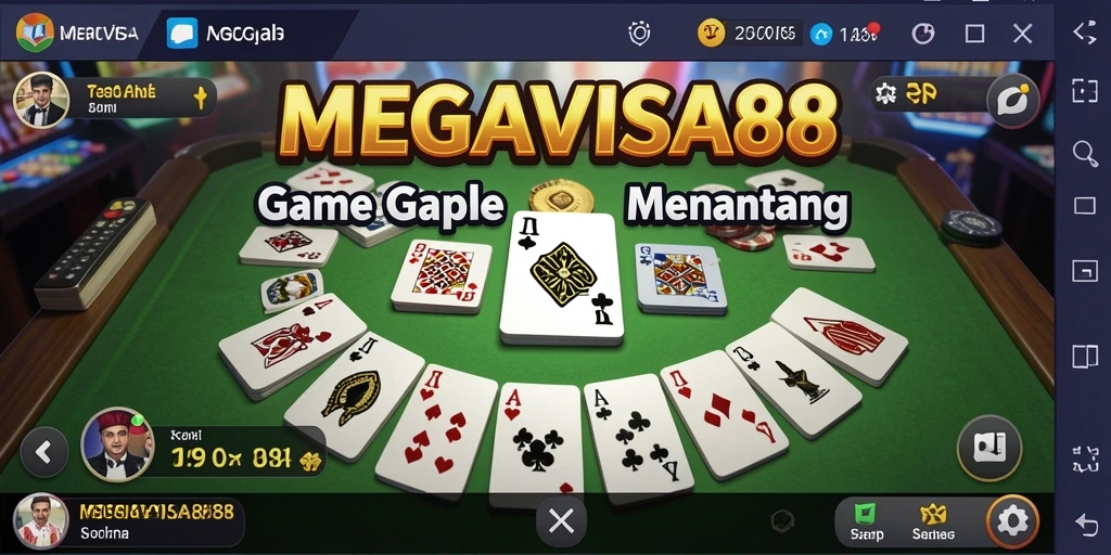 Screenshot gameplay MEGAVISA88 menampilkan momen seru dalam Gaple.