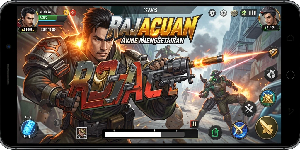 Screenshot menampilkan aksi mendebarkan dalam gameplay RAJACUAN.