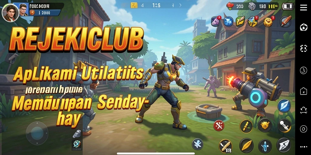 Tampilan REJEKICLUB yang memudahkan akses fitur utilitas.