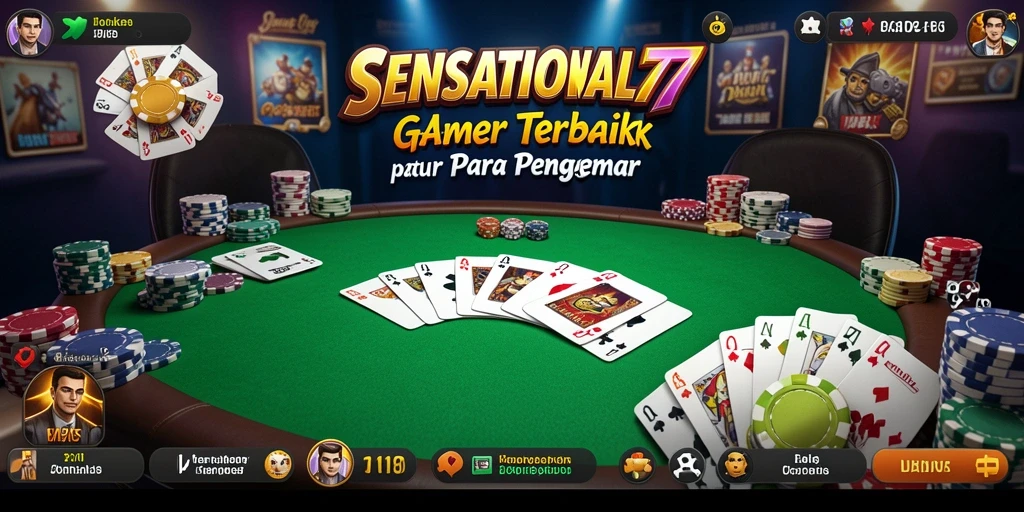 Screenshot gameplay SENSATIONAL77 yang menunjukkan aksi seru permainan Poker.