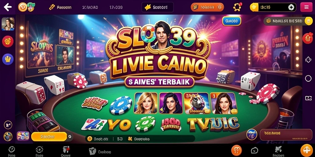 Tampilan menarik dari permainan Live Casino di SLOT39.