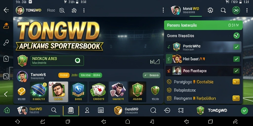 Screenshot gameplay Sportsbook TONGWD yang menarik dan interaktif.