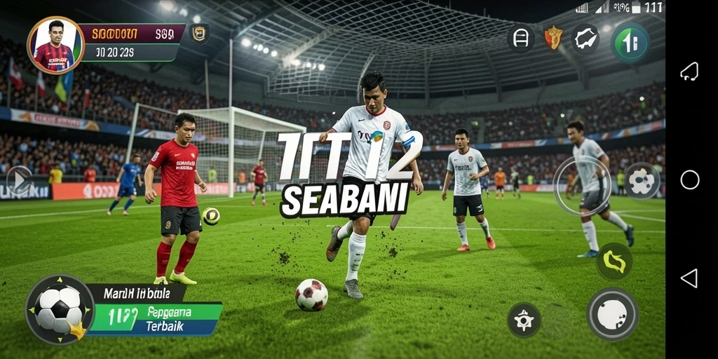 Tangkapan layar utama <strong>TOTO12</strong> menunjukkan aksi seru di lapangan sepak bola.