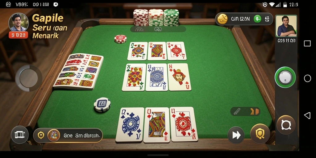Tampilan gameplay seru dan interaktif permainan Gaple V89.