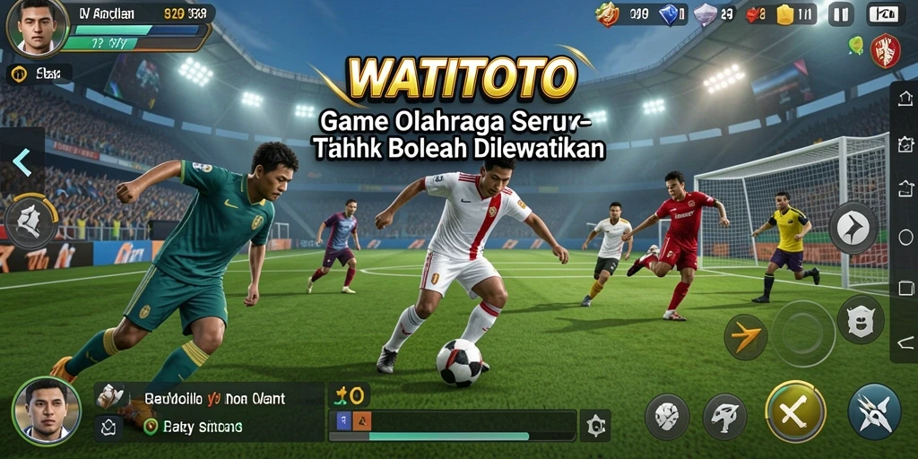 Tampilan permainan WATITOTO yang dinamis dan menegangkan saat bertanding.